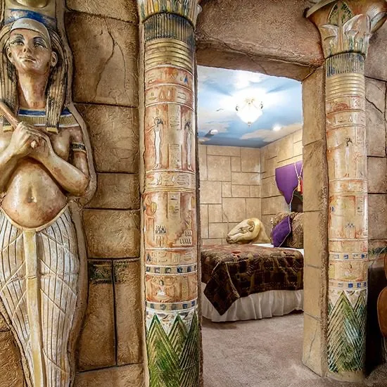The Mysteries of Egypt suite at the Anniversary Inn in Boise, Idaho