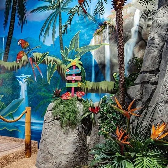 The Hawaiian Paradise suite at the Anniversary Inn in Boise, Idaho