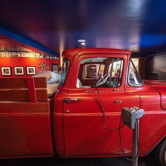The Rich’s Drive-In suite at the Anniversary Inn in Logan, Utah