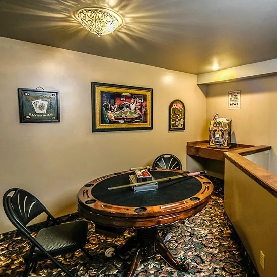 The Vegas Nights suite at the Anniversary Inn in Logan, Utah