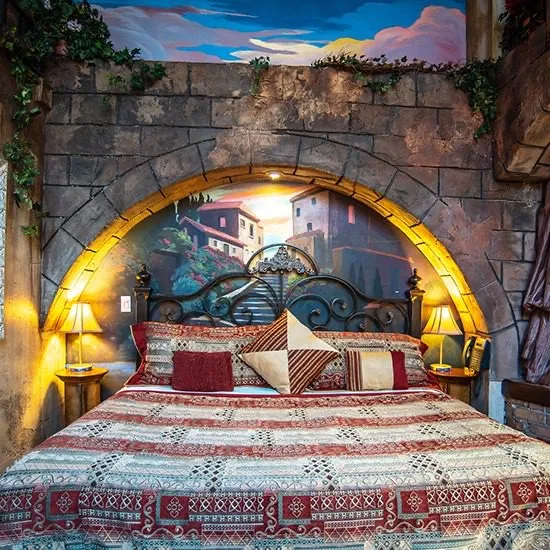 The Tuscany suite at the Anniversary Inn in 5th South, Salt Lake City, Utah